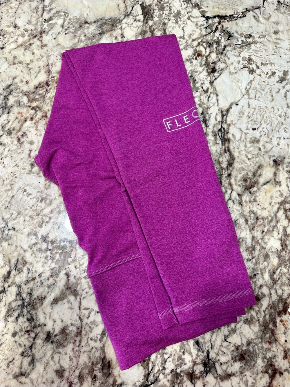 FLEO El Toro leggings size medium 25” inseam high rise- Heather plum color